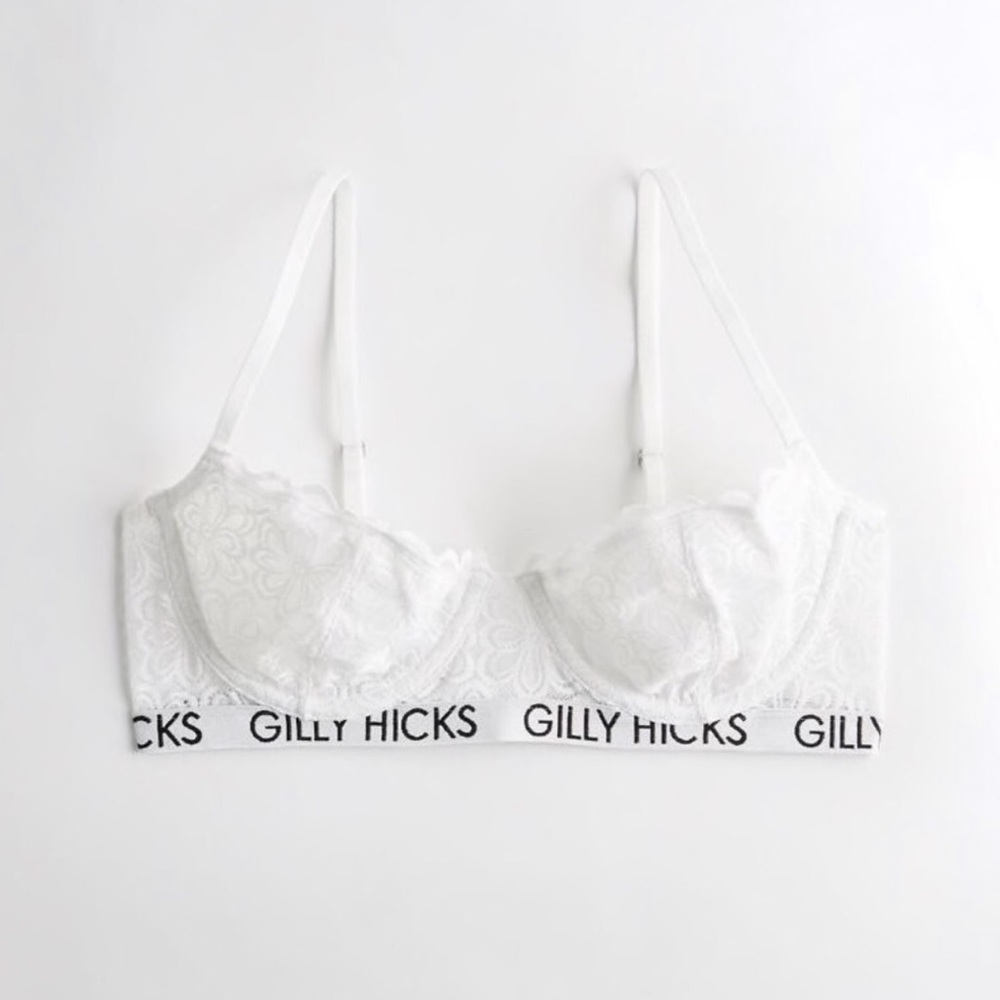 Gilly Hicks White Unlined Balconette Bra